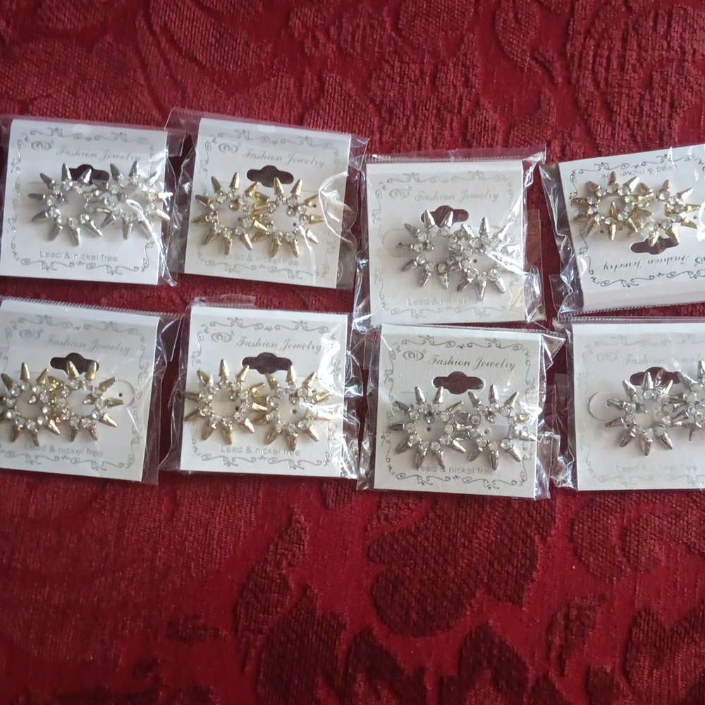 10pc Stud and Diamante Earrings Lot
